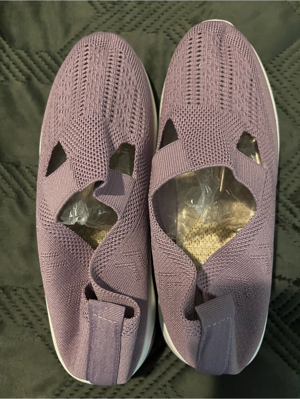 Women’s Knit Slip-On Sneakers in Lavender